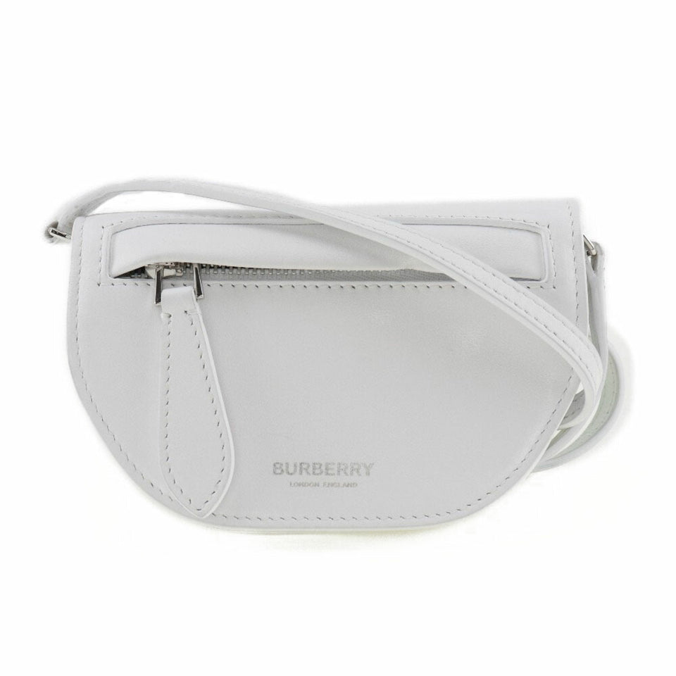 Burberry White Leather Shoulder Bag ( )