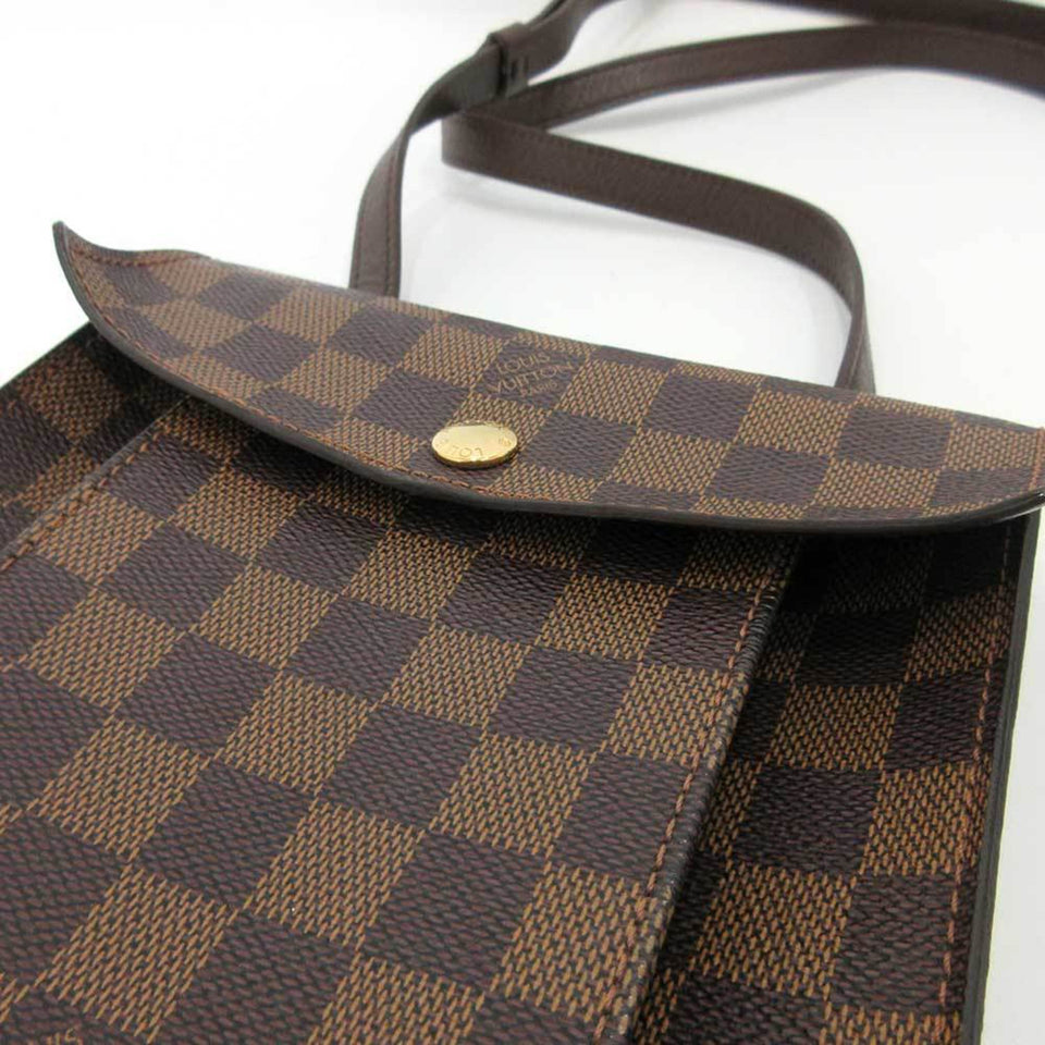 Louis Vuitton Bag Pimlico Ebene Brown Pochette Mini Shoulder Square Ladies Damier