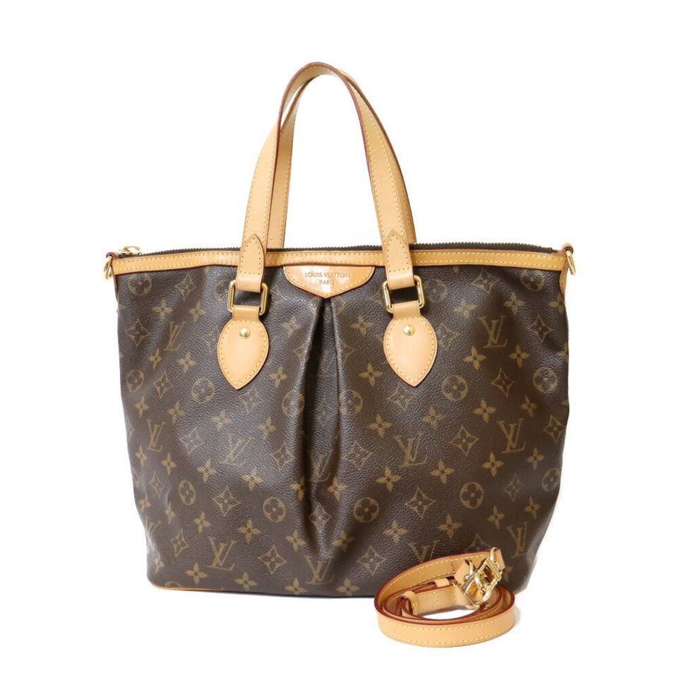 Louis Vuitton Handbag Monogram 2way Palermo PM Brown Women's Canvas