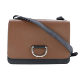 Burberry Black Brown Leather Shoulder Bag ( )