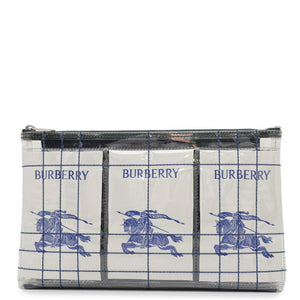 Burberry Clear White Vinyl Clutch Bag ( )