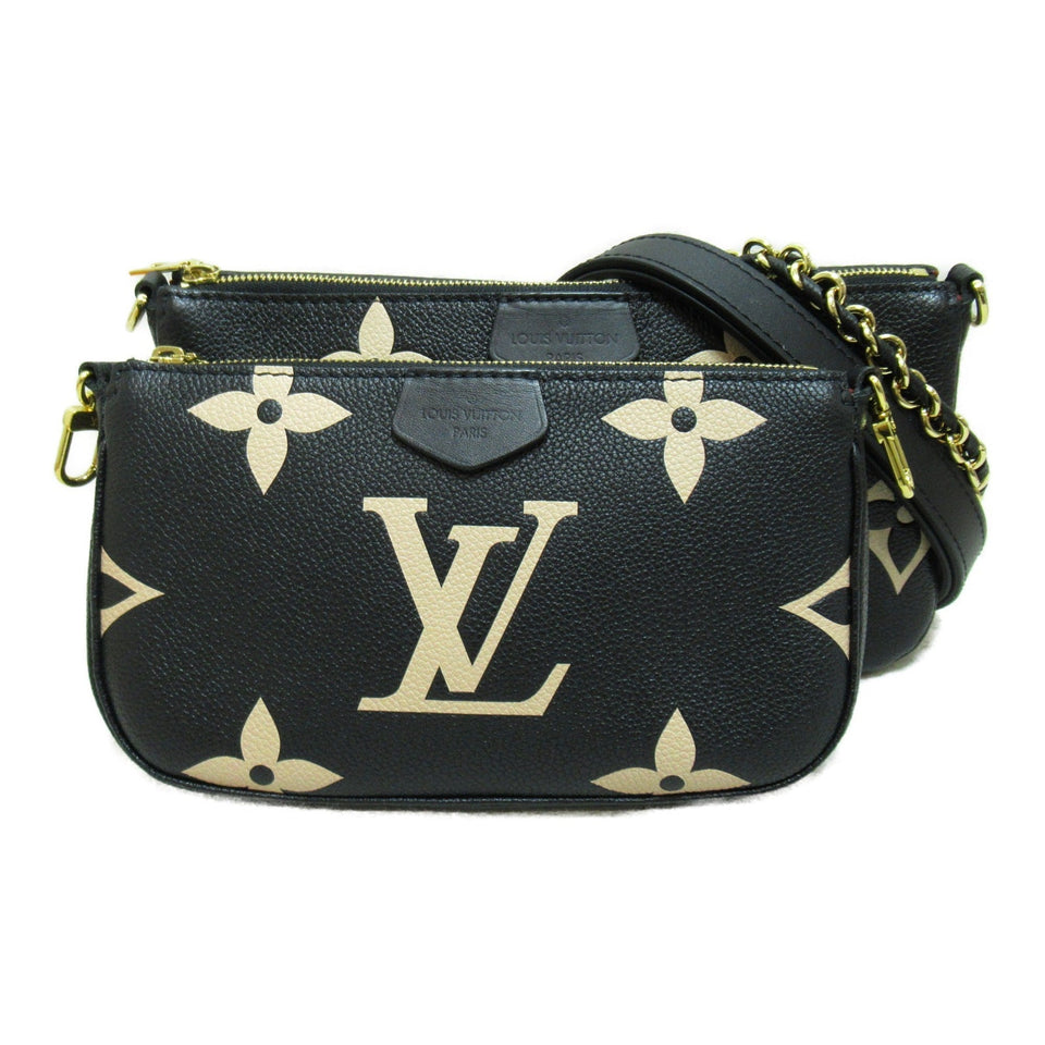 Louis Vuitton Multi Pochette Accessoires Black Monogram empreinte leather Clutch