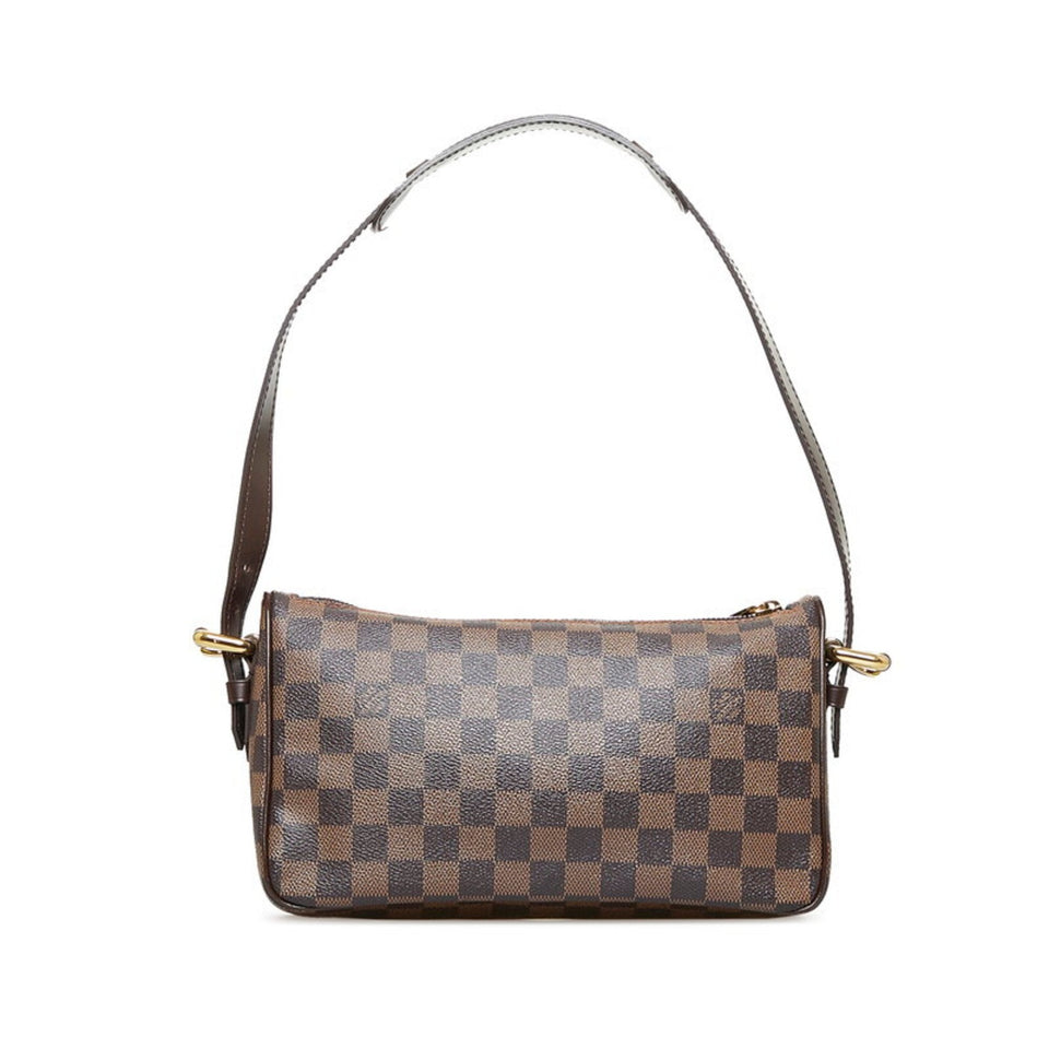 Louis Vuitton Damier Ravello GM Handbag Shoulder Bag Brown PVC Leather Women's