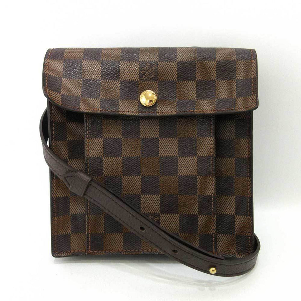 Louis Vuitton Bag Pimlico Ebene Brown Pochette Mini Shoulder Square Ladies Damier