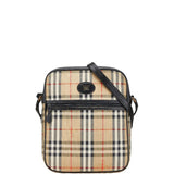 Burberry Beige Multi-Color Canvas Leather Shoulder Bag ( )