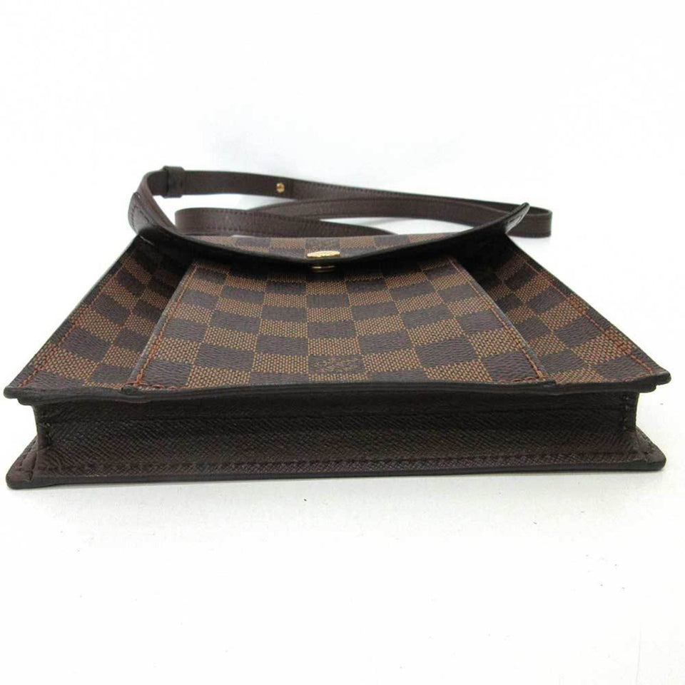 Louis Vuitton Bag Pimlico Ebene Brown Pochette Mini Shoulder Square Ladies Damier