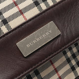 Burberry Beige Multi-Color Canvas Leather Shoulder Bag ( )