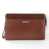 Burberry Brown Leather Clutch Bag ( )