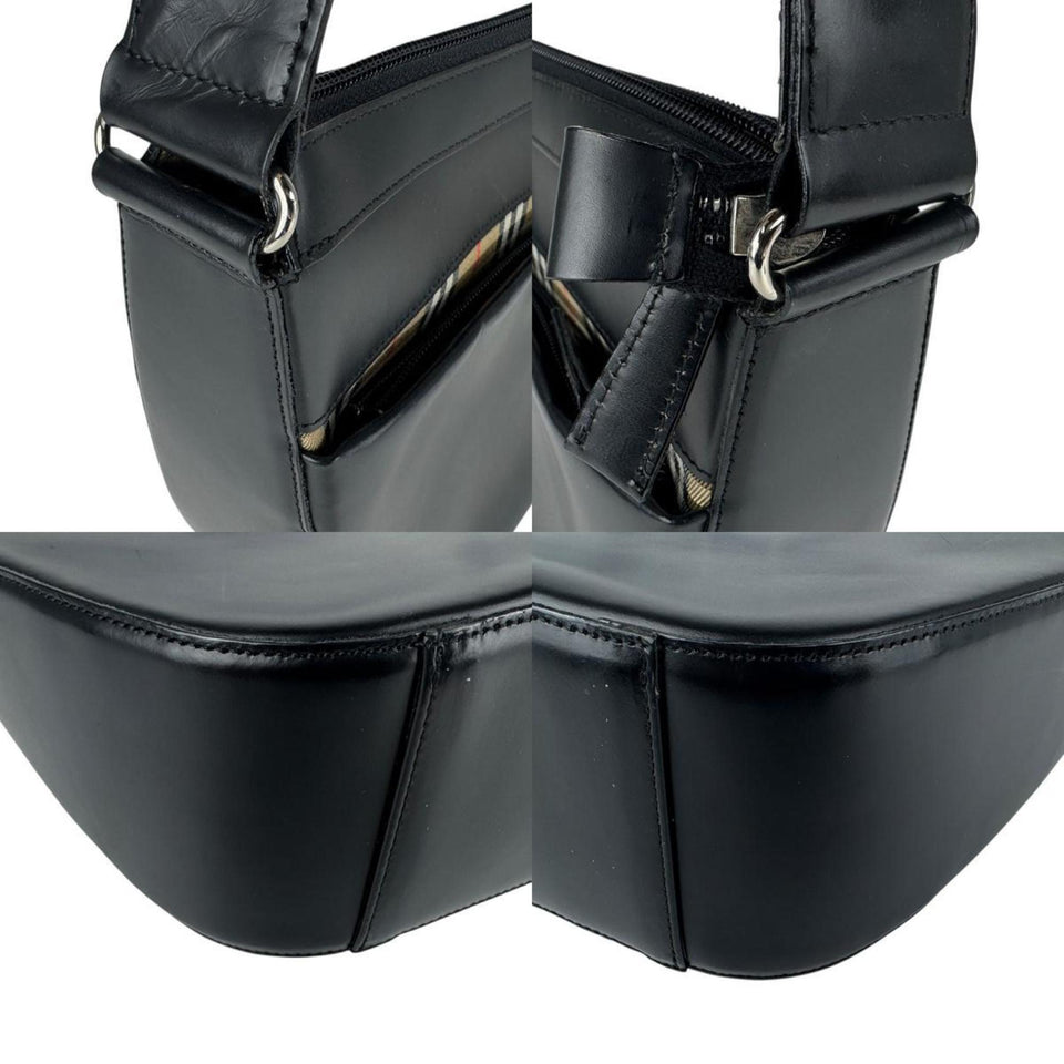 Burberry Black Leather Shoulder Bag ( )