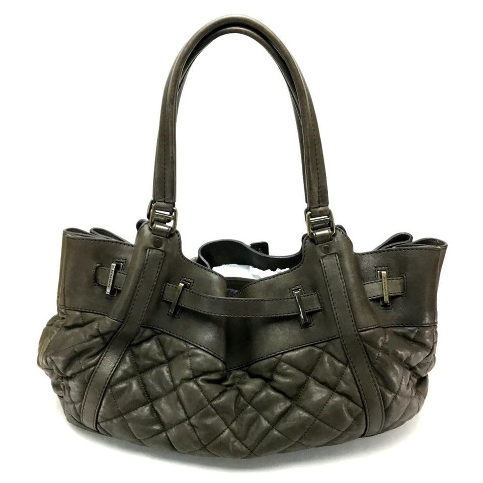 Burberry Brown Leather Tote Bag ( )
