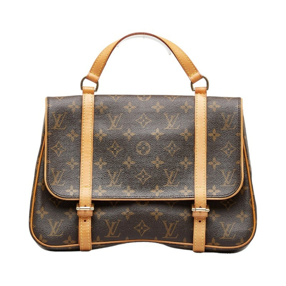 Louis Vuitton Monogram Marel Sack Ad Rucksack Backpack Brown PVC Leather Ladies