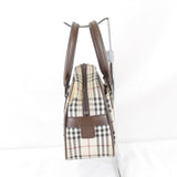 Burberry Beige Canvas Leather Handbag ( )