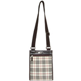 Burberry Beige Brown Canvas Leather Shoulder Bag ( )