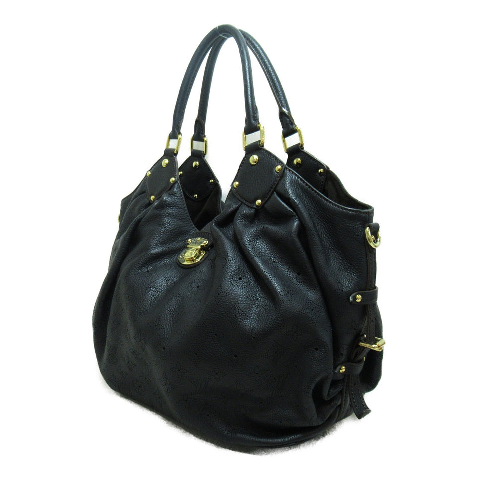 Louis Vuitton Mahina XL Black2wayShoulder Bag Black Black Mahina leather