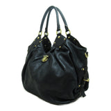 Louis Vuitton Mahina XL Black2wayShoulder Bag Black Black Mahina leather