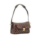 Louis Vuitton Damier Ravello GM Handbag Shoulder Bag Brown PVC Leather Women's