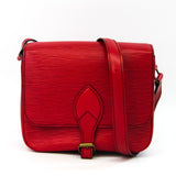 Louis Vuitton Epi Cartouchiere Women's Shoulder Bag Castilian Red