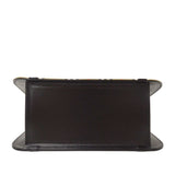 Burberry Burberrys Black Brown Leather Handbag ( )