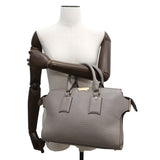 Burberry Gray Leather Handbag Shoulder Bag ( )