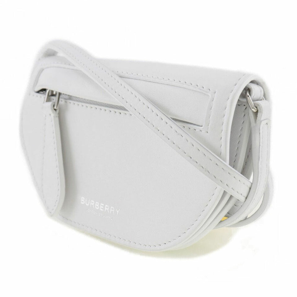 Burberry White Leather Shoulder Bag ( )