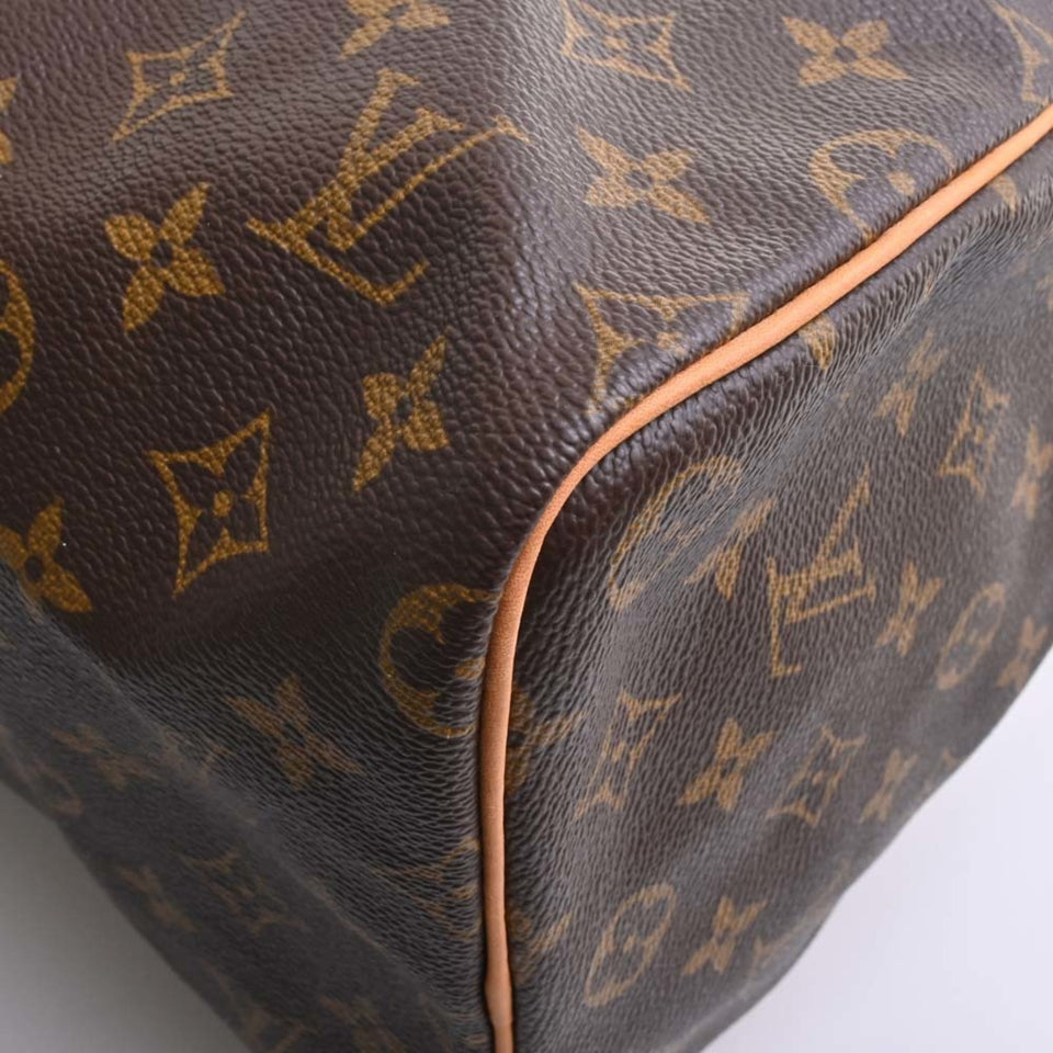 Louis Vuitton Monogram Handbag Boston Bag Brown Women's