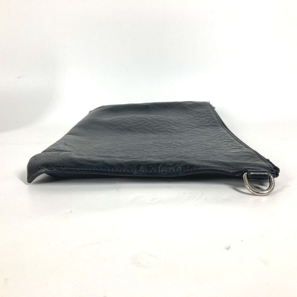 Burberry Black Leather Clutch Bag Pouch ( )