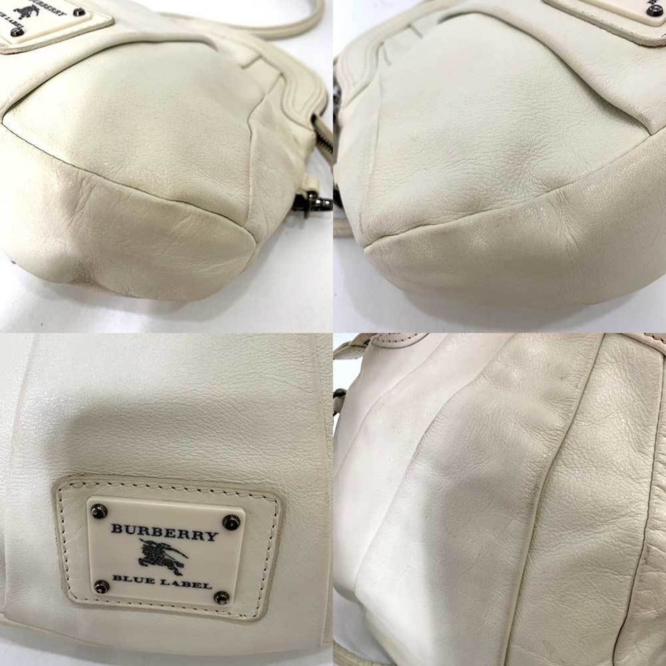 Burberry Blue Label Ivory White Leather Pochette Shoulder Bag ( )