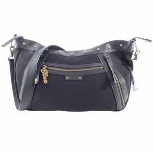 Burberry Black Canvas Leather Shoulder Bag ( )