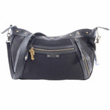 Burberry Black Canvas Leather Shoulder Bag ( )