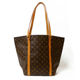 Louis Vuitton Handbag Monogram Louis Vuitton Sack Brown Women's Canvas