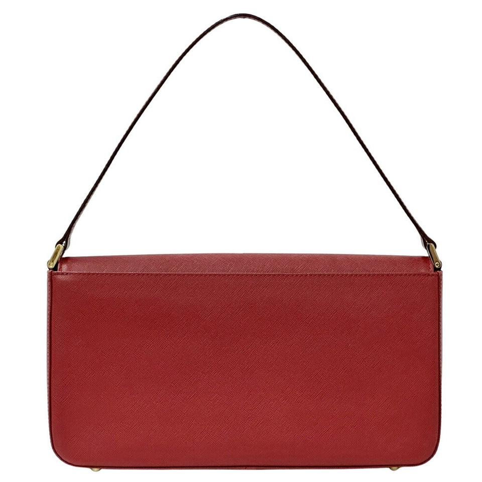 Burberry Red Color Leather Handbag Shoulder Bag ( )