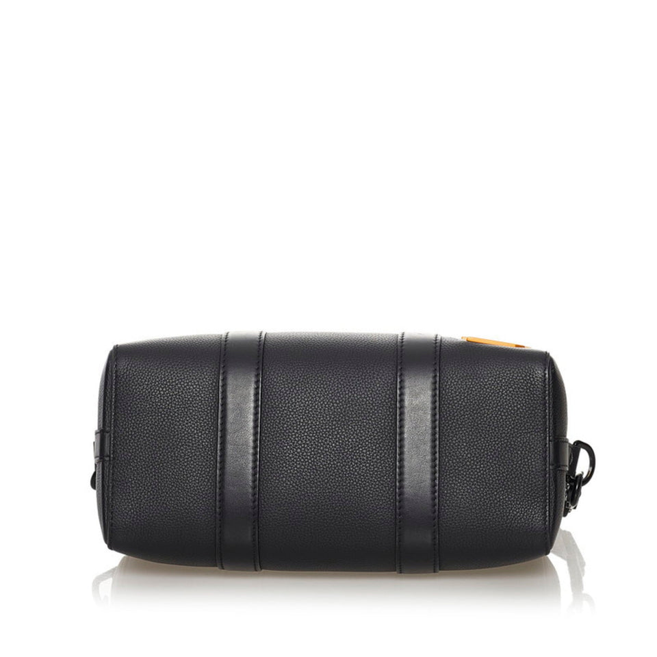 Louis Vuitton Damier Distorted City Keepall Shoulder Bag Black Grain Leather Men's Louis Vuitton