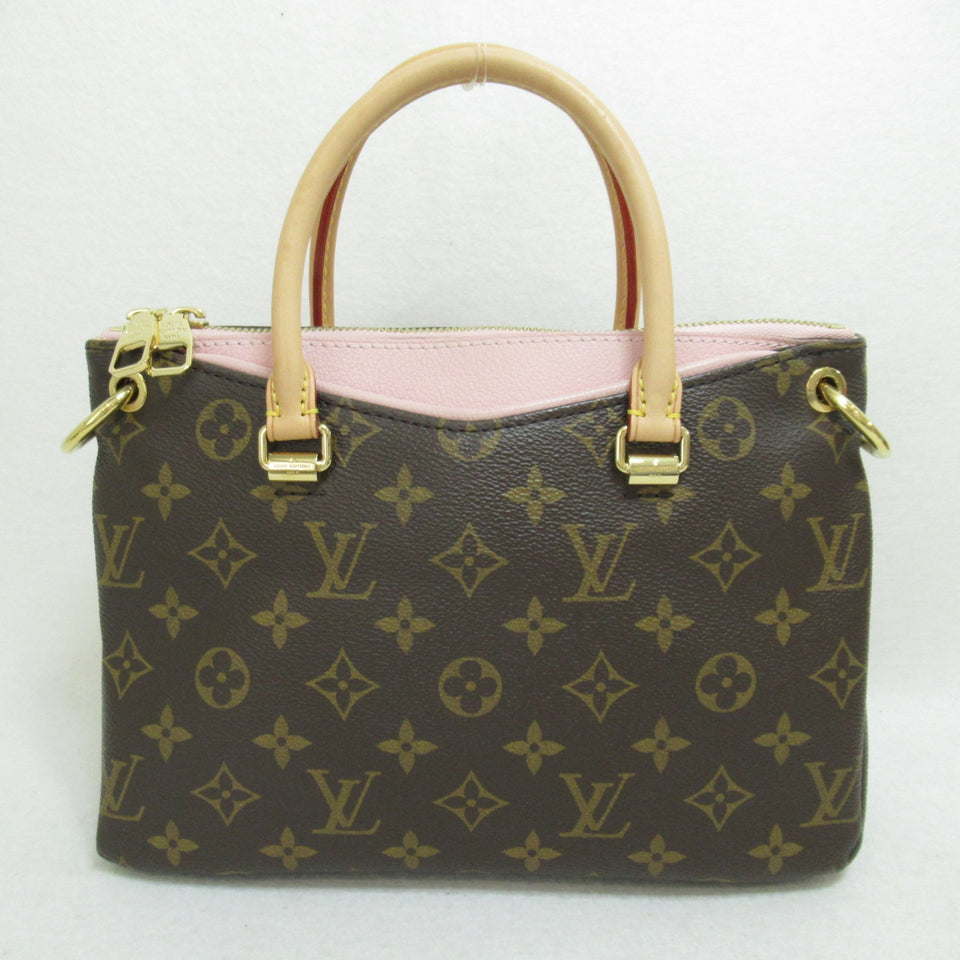 Louis Vuitton Palas BB 2way Shoulder Bag Brown Rose poodle Monogram PVC coated canvas