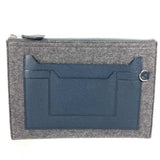 Hermes Clutch bag Felt leather gray To Doo 29