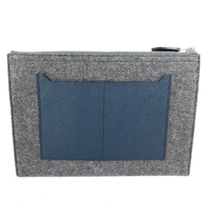 Hermes Clutch bag Felt leather gray To Doo 29