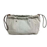 Hermes Pouch Towal chevron Beige type Foolby 25 Women