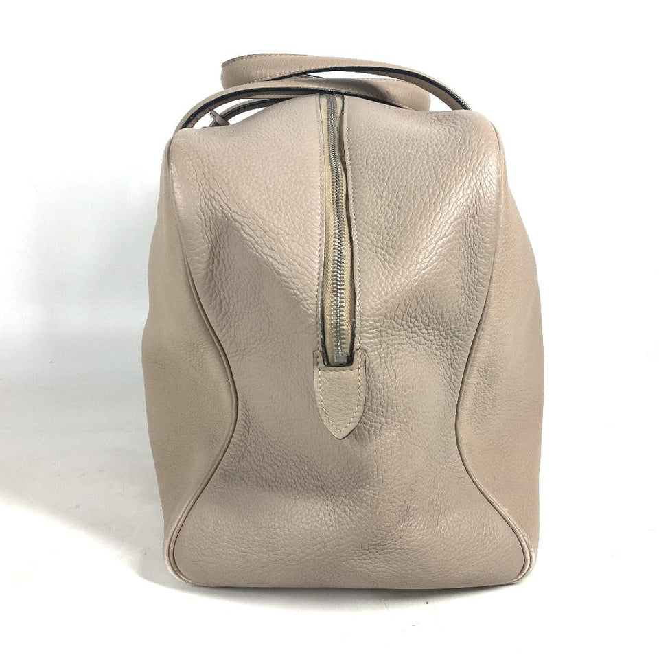 Hermes Boston Duffel bag Taurillon Clemence beige Victoria 2 35 unisex(Unisex)