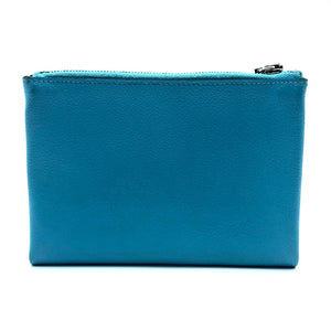 Hermes Pouch leather blue flat Atou PM Women