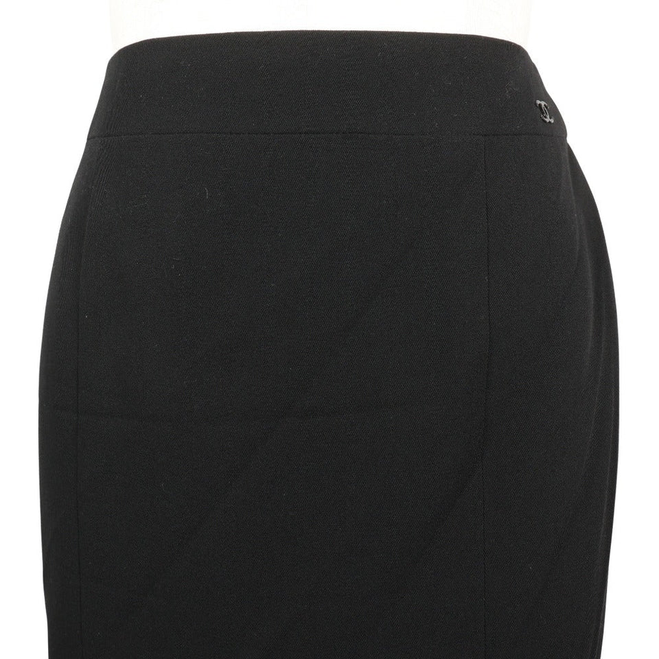 Chanel Wool Skirt Black P24940V08903