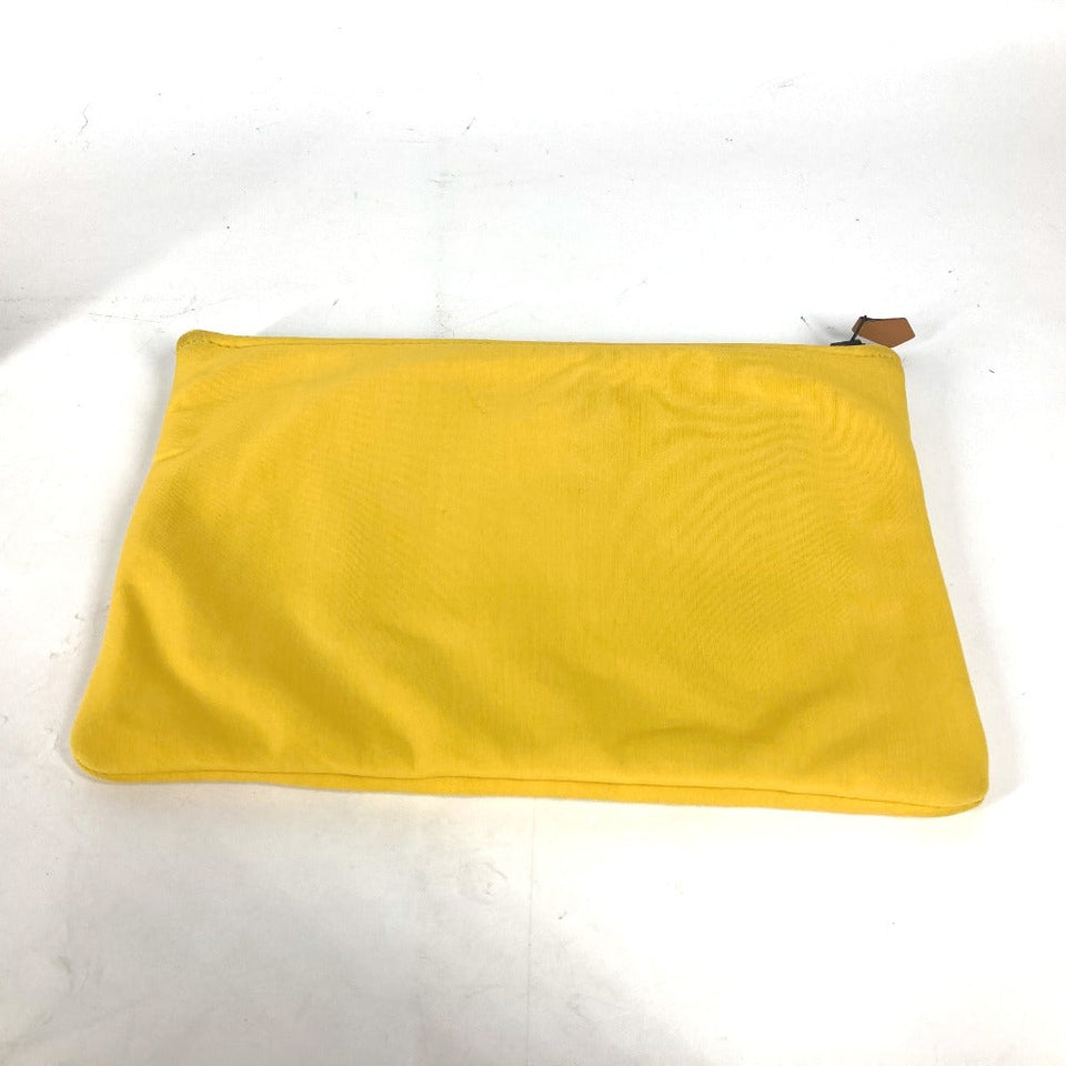 Hermes Clutch bag polyamide yellow Neovan MM unisex(Unisex)