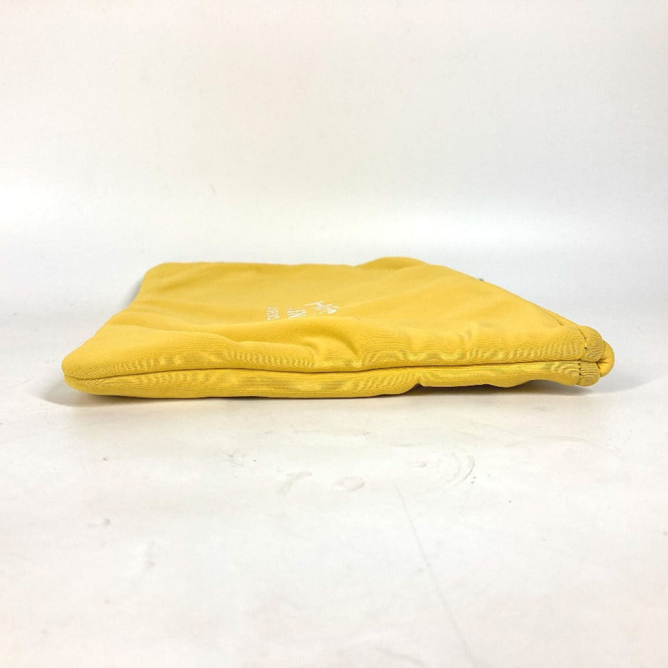 Hermes Clutch bag polyamide yellow Neovan MM unisex(Unisex)