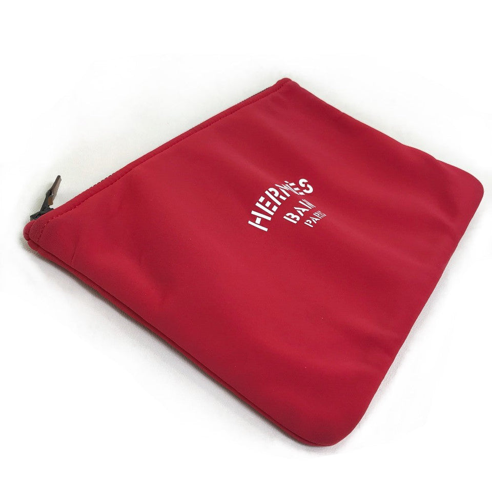 Hermes Pouch polyamide Red Neovan Truth Flat MM Women