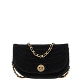 Chanel Half Moon Suede Shoulder Bag