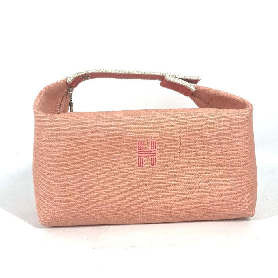 Hermes Handbag canvas pink BRIDE ABLACK GM Women