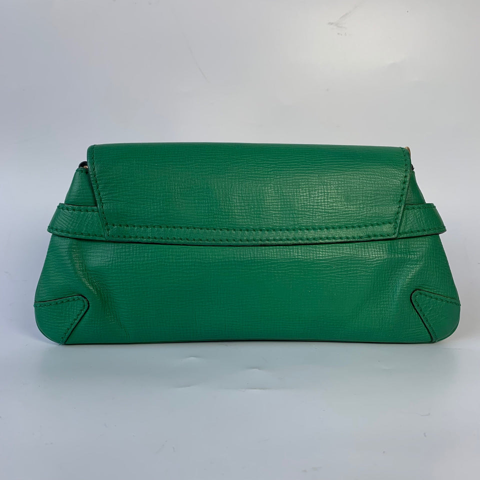 Gucci Horsebit 1955 Chain Shoulder bag Small Green Leather