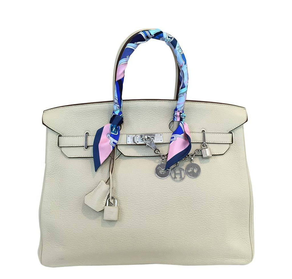 HermesBirkin 35 Craie Bag PHW
