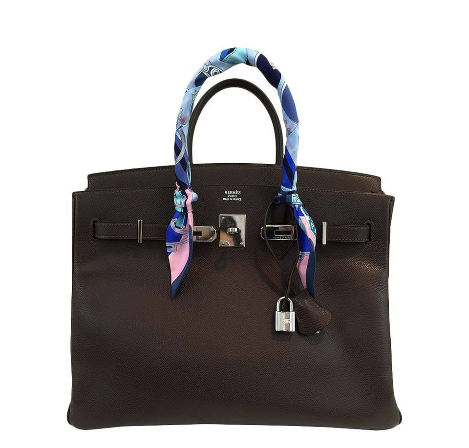 HermesBirkin 35 Cacao Bag PHW