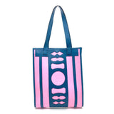 Hermes Tote Bag Leather / canvas Navy x pink Petit Ash dream Catcher Women