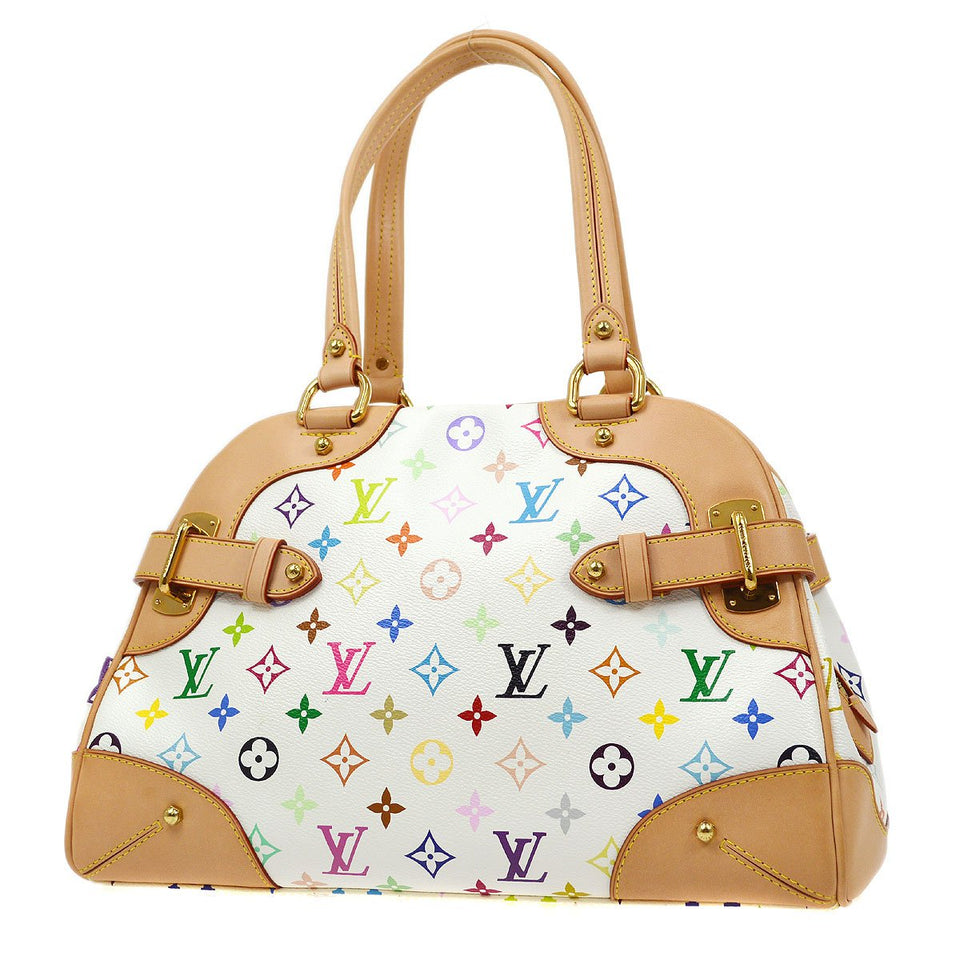 Louis Vuitton? 2011 CLAUDIA HAND BAG WHITE MONOGRAM MULTI