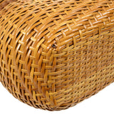 Chanel 1997-1999 Basket Chain Shoulder Bag Beige Rattan - Bags Junction